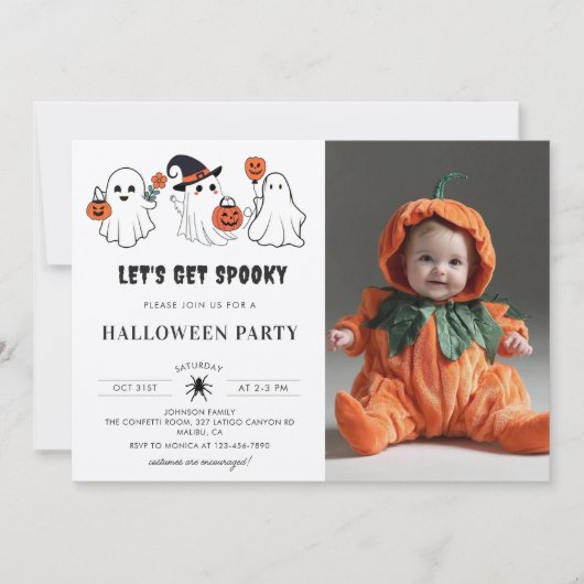 幽霊の写真不気味を取得する 招待状 (正面)