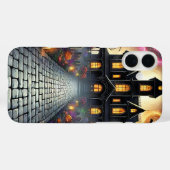 幽霊の出るハロウィンハウス 発光スマホケース Case-Mate iPhoneケース (裏面 (横))