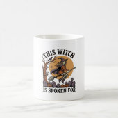 幽霊の出る墓地 ヴィンテージ風の文字 Funny Witch Tシャツ コーヒーマグカップ (中央)