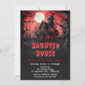 幽霊の出る屋敷のハロウィン ゴシックフォレスト 招待状 (正面)