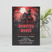 幽霊の出る屋敷のハロウィン ゴシックフォレスト 招待状 (スタンド正面)