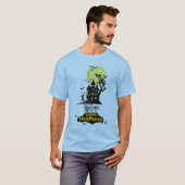 幽霊の出る屋敷 Boo ハッピーハロウィン デザイン Tシャツ (正面フル)