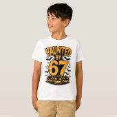 幽霊の出る お化け屋敷 67 ミーム 六 七 6-7 笑 Tシャツ (正面フル)