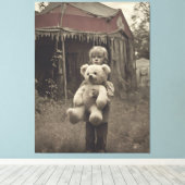 幽霊の子の放棄されたヴィンテージサーカステント キャンバスプリント (インサイチュ (ウッドフロア))