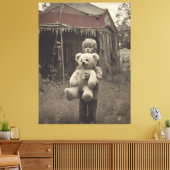 幽霊の子の放棄されたヴィンテージサーカステント キャンバスプリント (インサイチュ (リビング))