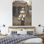 幽霊の子の放棄されたヴィンテージサーカステント キャンバスプリント (インサイチュ (寝室))