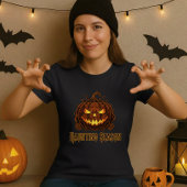幽霊の季節 カボチャのジャック・オ・ランタン Tシャツ