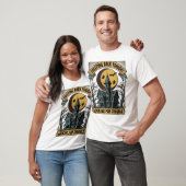 幽霊の家のシャツと彫刻されたスプーキー・マナームー Tシャツ (ユニセックス)