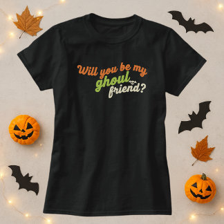幽霊の恋人になってくれますか?面白いハロウィンのダジャレ Tシャツ