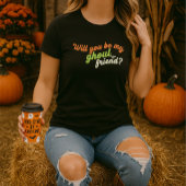幽霊の恋人になってくれますか?面白いハロウィンのダジャレ Tシャツ