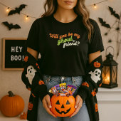 幽霊の恋人になってくれますか?面白いハロウィンのダジャレ Tシャツ