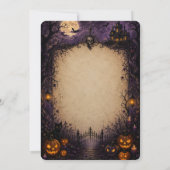 💜 幽霊の森のハロウィンパーティー招待状 🎃 招待状 (裏面)