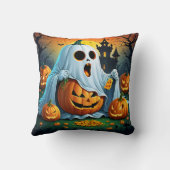 幽霊の楽しみハロウィーンのお菓子!🎃 クッション (裏面)