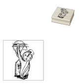 幽霊の機動時間イラストレーションアートスタンプ ラバースタンプ (押印)