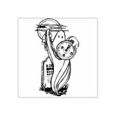 幽霊の機動時間イラストレーションアートスタンプ ラバースタンプ (インプリント)