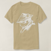 幽霊の武家武士の侍の剣の茂み Tシャツ (デザイン正面)