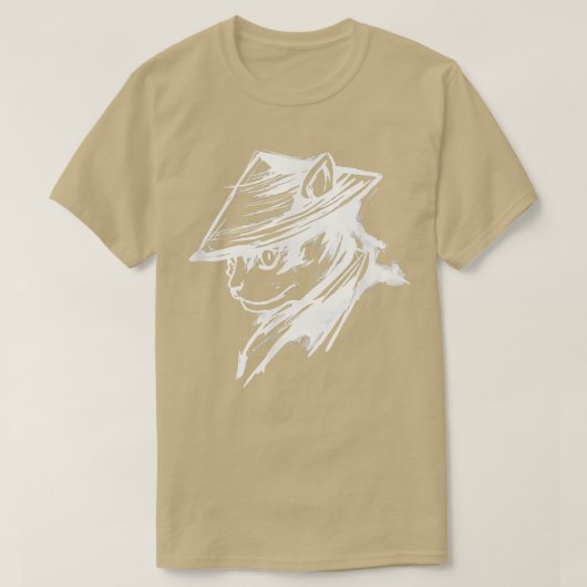 幽霊の武家武士の侍の剣の茂み Tシャツ (デザイン正面)
