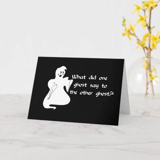 幽霊の質問 カード (黄色い花)