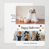 幽霊の足跡の写真 ハロウィンカード シーズンカード (正面/裏面)