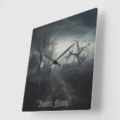 幽霊の跡 スクエア壁時計 (傾斜)