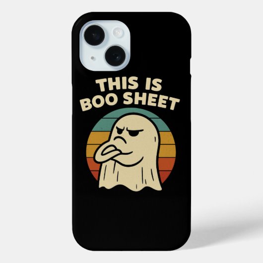幽霊の面白いデザイン "This Is Boo Sheet" レトロハロウィン Case-Mate iPhoneケース (裏面)