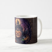 幽霊の館のハロウィンマグカップ コーヒーマグカップ (正面右)