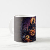 幽霊の館のハロウィンマグカップ コーヒーマグカップ (正面左)