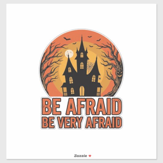 幽霊の館、怖がってヴィンテージハロウィンデザイン_1 シール (シート)