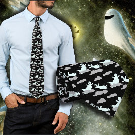 幽霊の黒白 ネクタイ