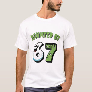 幽霊の67ミーム 六 七 6-7 笑えるインターネットジョーク Tシャツ