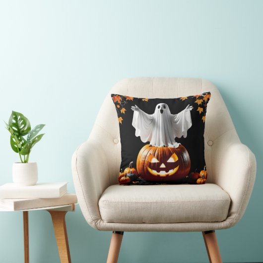 幽霊は夕暮れ時にカボチャから出る クッション (椅子)
