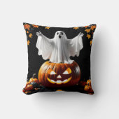 幽霊は夕暮れ時にカボチャから出る クッション (正面)