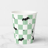 幽霊をテーマにしたハロウィン市松模様に紙カップ 紙コップ (右)