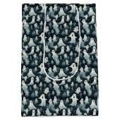 幽霊をテーマにしたハローウィンパーティ ミディアムペーパーバッグ (裏面)