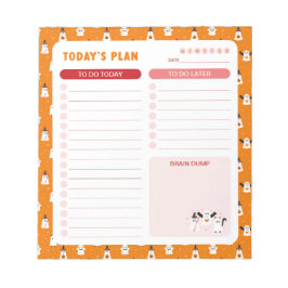 幽霊を日常的にリストするトリックまたは処理プランナー ノートパッド