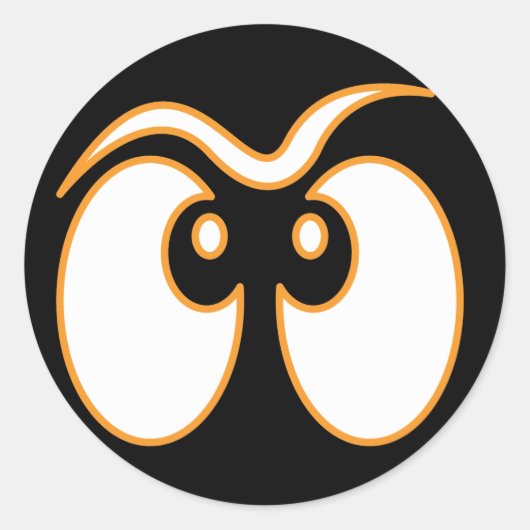 幽霊アイズハロウィンステッカー ラウンドシール (正面)