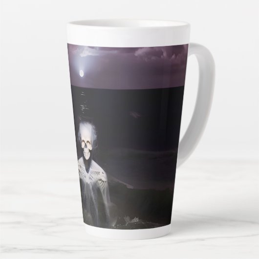 幽霊アットシーオイルペインティング カフェラテマグ (右アングル)