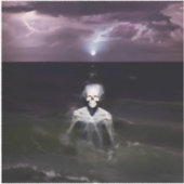 幽霊アットシーオイルペインティング シール (正面)