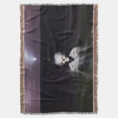 幽霊アットシーオイルペインティング スローブランケット (正面縦)