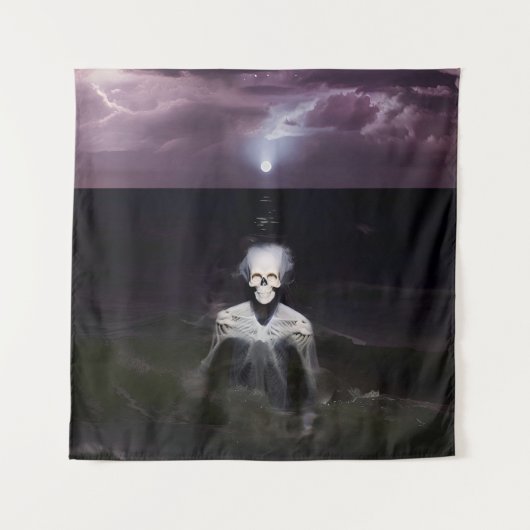 幽霊アットシーオイルペインティング タペストリー (正面)