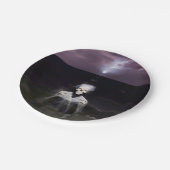 幽霊アットシーオイルペインティング ペーパープレート (アングル)