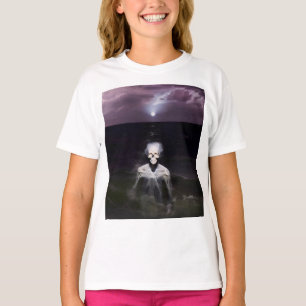 幽霊アットシーオイルペインティング Tシャツ