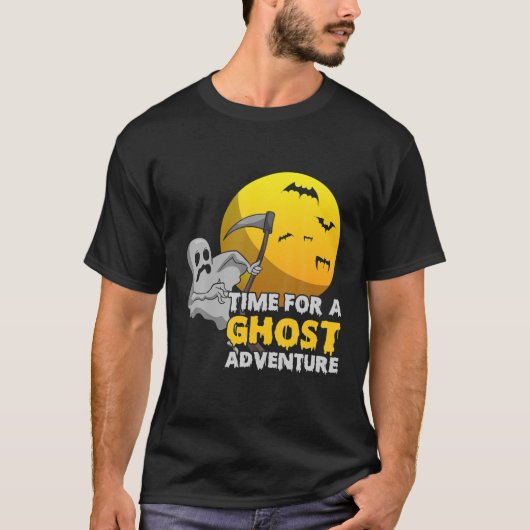 幽霊アドベンチャーのハロウィーン Tシャツ (正面)