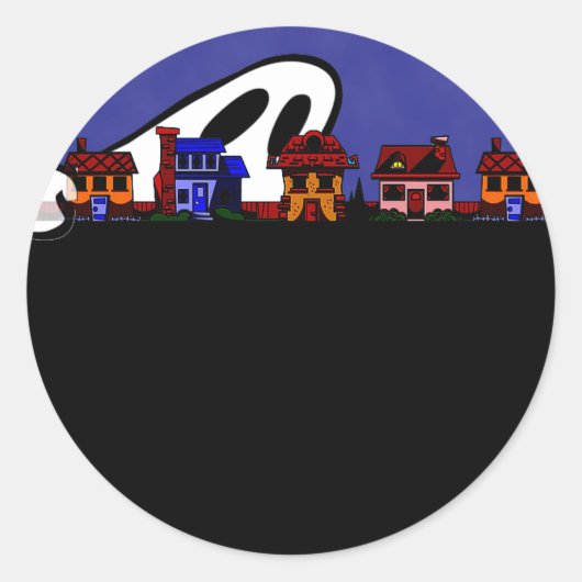 幽霊アベニューハロウィーン ラウンドシール (正面)