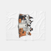 幽霊アンドフレンズコスチューム秋シーズンハロウィー フリースブランケット (正面(横))