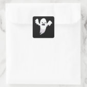 幽霊イラストレーションホラー漫画ハロウィンギフト スクエアシール (バッグ)