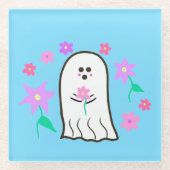 幽霊イン・フラワーガーデン ガラスコースター (正面)