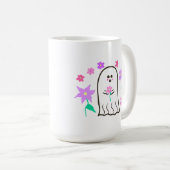 幽霊イン・フラワーガーデン コーヒーマグカップ (正面右)