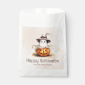 幽霊ウィッチハットジャックオランタンハッピーハローウィン フェイバーバッグ (正面)