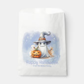 幽霊ウィッチハットジャックオランタンハッピーハローウィン フェイバーバッグ (正面)